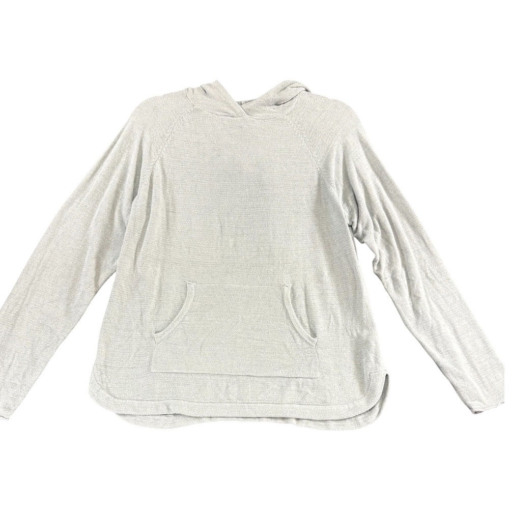 Barefoot Dreams CozyChic Ultra Lite Knit Hoodie Gray BDWCU1093 Womens Large